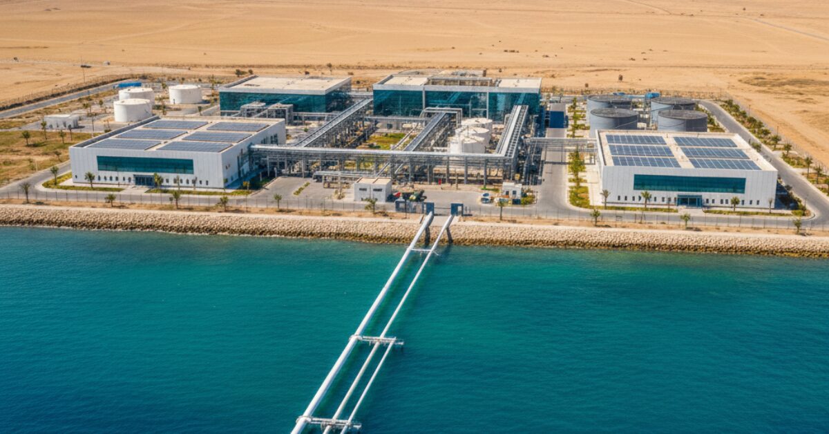 خطوط أنابيب ضخمة تمتد من البحر إلى وحدات المعالجة الساحلية؛ وتدخل جودة هذه المعدات كعامل أساسي عند تحديد تكلفة مشروع تحلية مياه بنظام التناضح العكسي