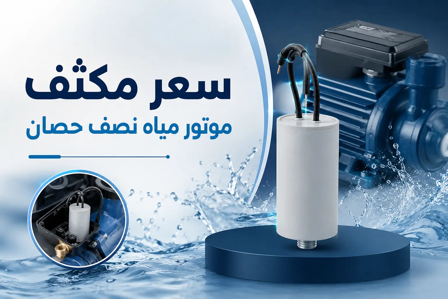 سعر مكثف موتور مياه نصف حصان