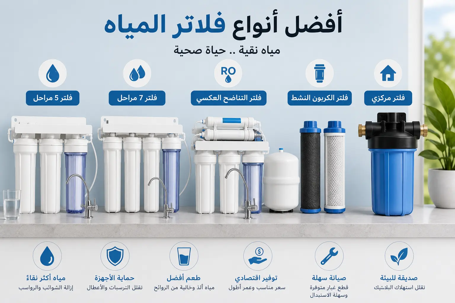 افضل انواع فلاتر المياه