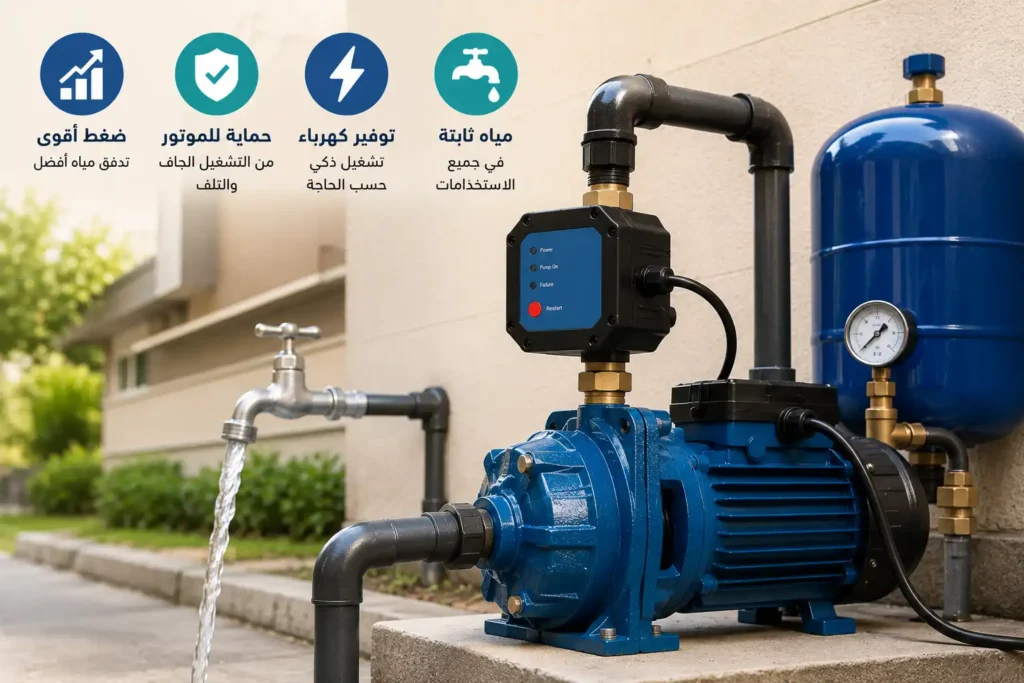 زيادة ضغط موتور المياه