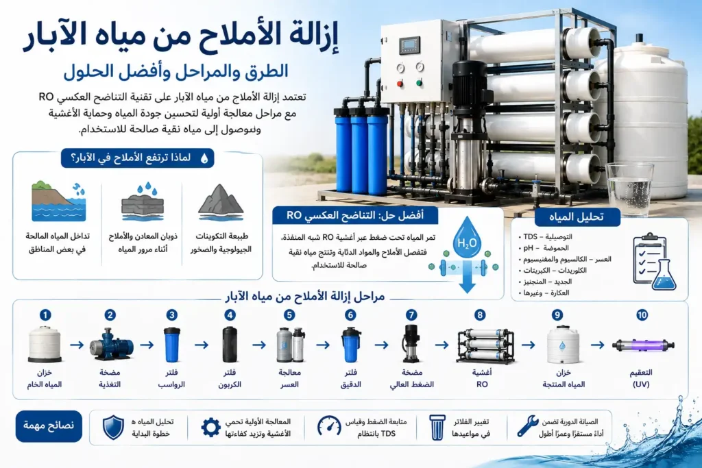 إزالة الأملاح من مياه الآبار