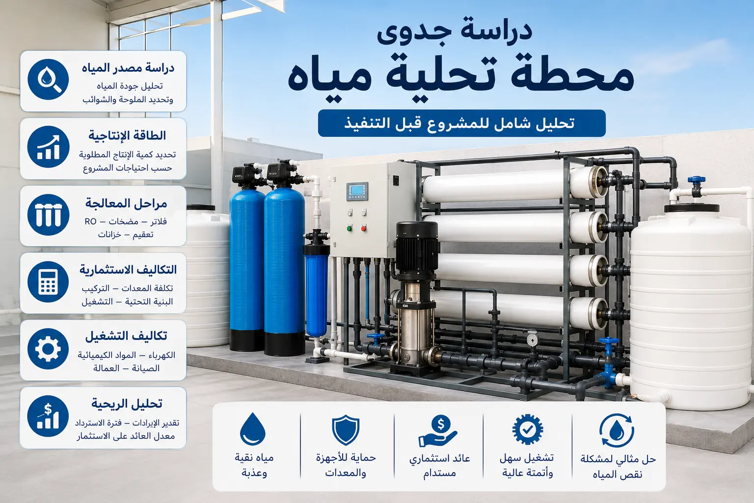 دراسة جدوى محطة تحلية مياه