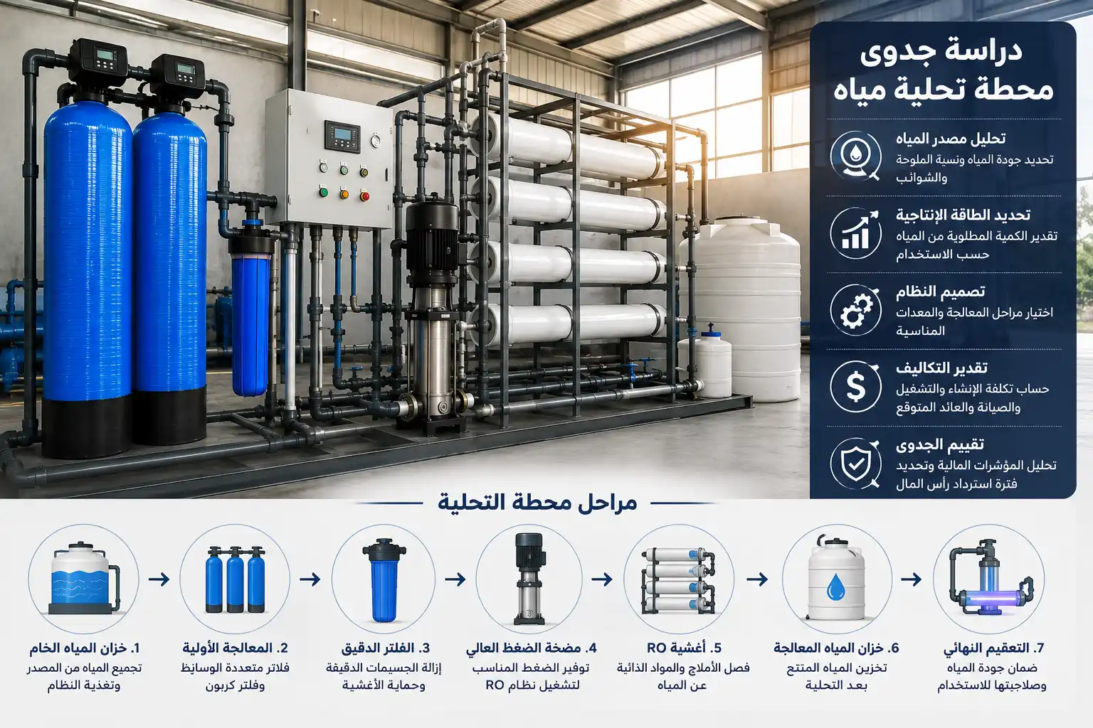 دراسة جدوى محطة تحلية مياه