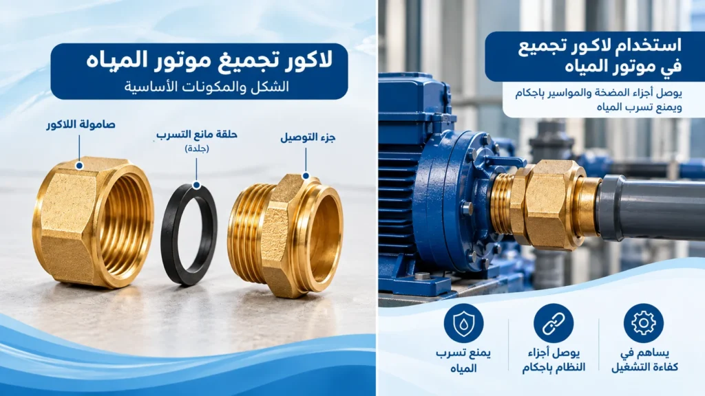 اجزاء لاكور تجميع موتور مياه